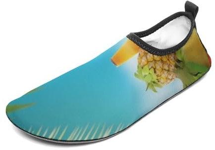 Wasserschuhe für Damen und Herren, schnelltrocknend, Aqua-Socken, Barfußschuhe, Sommer, Papagei, Ananas, Vögel, Sport, Strand, Schwimmschuhe, Stil 1, 43/43.5 EU