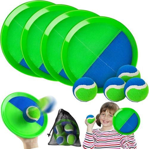 Klettballspiel für Kinder Klettball Strandspielzeug Ballspiele Wasserdicht Wurfspiel Klettspiel Outdoor Strandspiele Erwachsene Draußen für Draußen Garten ab 2 3 4 5 6 7 8 9 10 Jahre Mädchen Junge