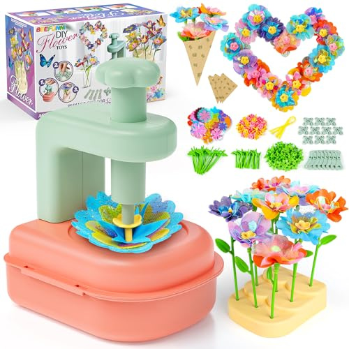 Jofuni Blumenpresse Kinder, Geschenk Mädchen 5 6 7 8 Jahre Gepresste Blumen zum Basteln, Basteln 8 Jahre Blumen Bastelset für Mädchen, Spielzeug ab 5 Jahre Kinder