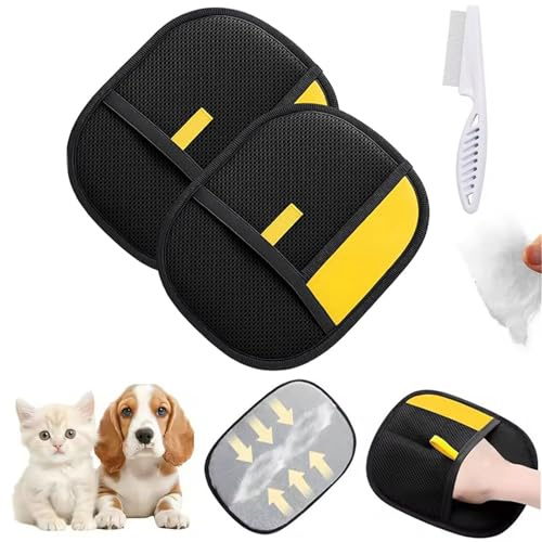 Magic Brush Pet Hair Remover, Electrostatic Pet Hair Removal Glove for Cats & Dogs, Hair Remover for Couch, Furniture, Carpet, Curtain, Improved Pet Fur Removal Tool