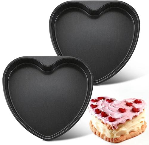Joyfair 2 Stück Antihaft Backform Herz Set - 25,6 x 24 x 5 cm