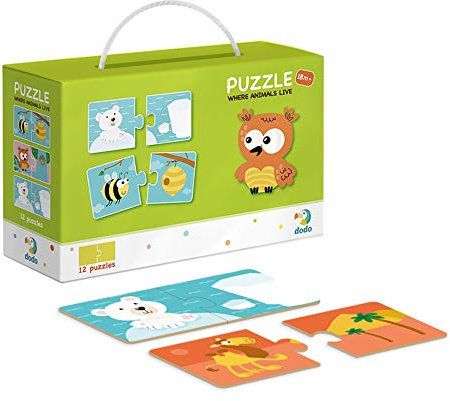 Dodo D300117 Educational Duo Puzzle Where Animals Live 24 Pieces