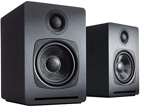 Audioengine A1 Bluetooth Computer Speakers - for Desktop, Laptop, PC Speakers, Turntables with Subwoofer Out (Pair, Grey)