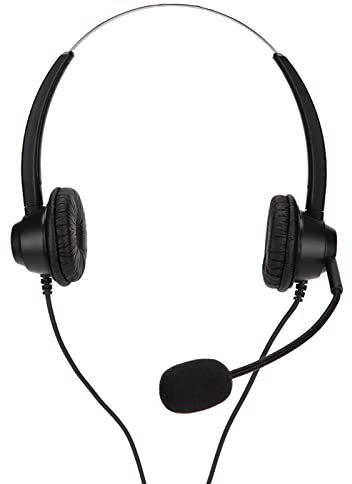 VBESTLIFE Telefonheadset, H360D-RJ brusreducerande telefonheadset, binaural telefon, affärssaply, RJ9, dubbelsidigt headset för callcenter onlinekurser, möte