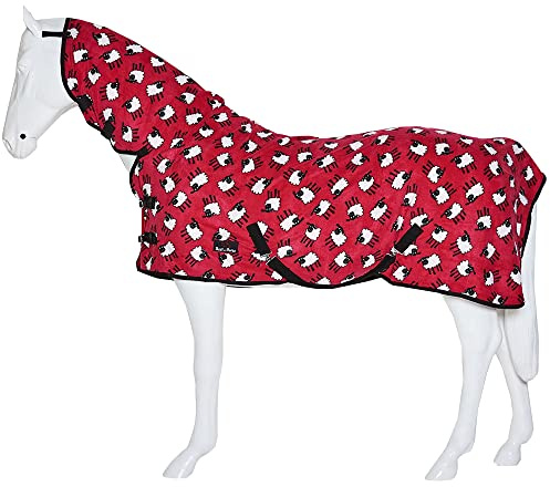 Horse Master Sheep Printed Standard Fleece Rug - Lightweight Travel Cooler Turnout Horse Rug | Breathable Protective Horse Riding Sheet for Stable fields and Yard
