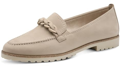 Tamaris Damen Klassische Ballerinas, Frauen Flats,Comfort Lining,TOUCHit-Fußbett,Slip-ons,klassisch elegant,Ballerinen,Taupe,42 EU