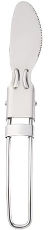 Ensemble de Couverts Pliants 3 en 1 en Acier Inoxydable, Ustensiles Portables pour Camping Pique-nique Voyage, Légers et Résistants à la Rouille (Couteau)