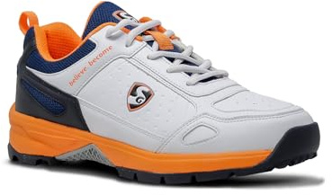 SG Club 6.0 Cricket Shoe: Step Up Your Game with High-Performance Sports Footwear, Orange, 8 UK
