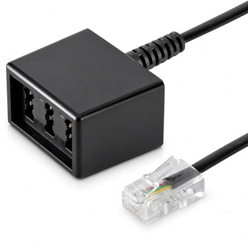1aTTack.de 1 x 3,0 m - Enchufe occidental 8/4 a toma TAE NFN