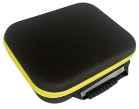 perfk Valigetta rigida per trapano elettrico, impermeabile, leggera, antiurto, organizer per utensili con maniglia, Giallo, 27 Cm X 22 Cm X 7 Cm