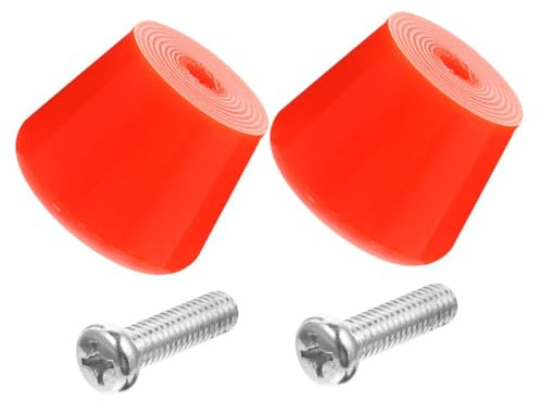 ibasenice Soporte de Zapatas de Freno Rojas para Patines de 4 Ruedas, Material PU Resistente, Altura Ajustable para Seguridad en Patinaje al Aire Libre