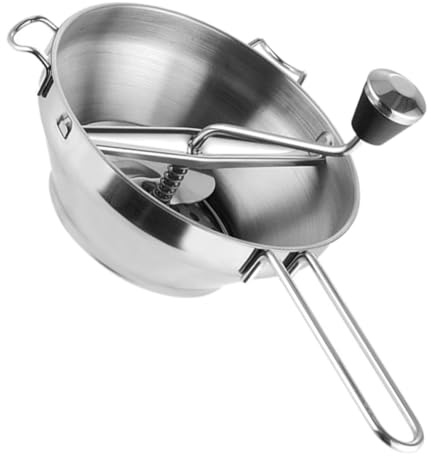 TOYZFRIENDY Presse-purée Manuel En Acier Inoxydable 3 Disques Broyage Antirouille Levier à Ressort Pour Préparation De Nourriture Bébé Fruits Et Légumes La Cuisine Facile