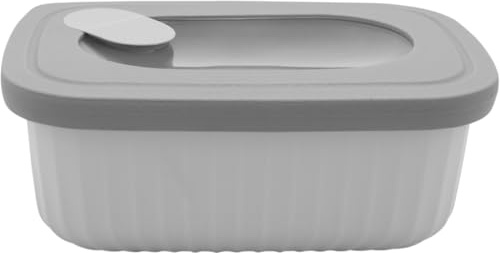 NERTHUS FIH 1547 - Récipient hermétique avec valve | Passe au micro-ondes, au lave-vaisselle et au congélateur | Plastique sans BPA | Conservation des aliments frais | Empilable