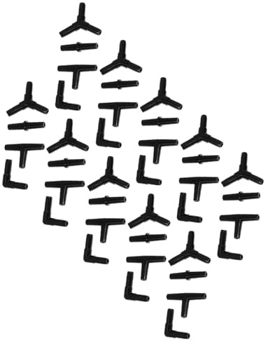 PENIKOKO 60pcs Aquarium Airline Tubing Connectors Plastic Air Pump Adapter with Straight T L Y Shaped Fittings for Stable Airflow Supply and Quick Installation Design Suitable for Nighttime