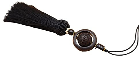 Kinesiska tai chi svärd tofsar, Svärd Tofs,Taiji Kort Silk Zhong Hua Wushu Tai Chi Kung Fu Kinesisk kampsport Träning Performance Tillbehör(Black)