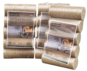 3 Packs of Maxchips Briquette Ultra Dry Heat Logs. Delivery Included.