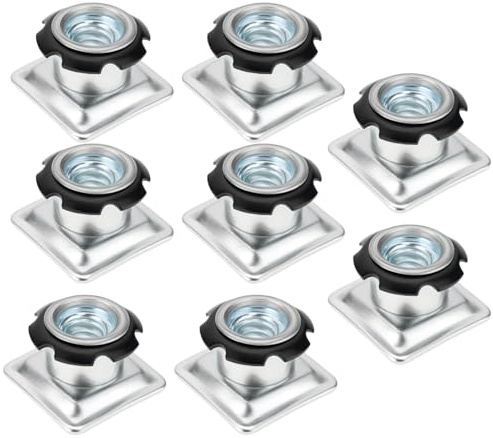 EMSea 8 st fyrkantiga slanginlägg metall gängad stjärntyp insats 1/4-20 trådar för fyrkantigt rör med ytterdiameter 19 mm och väggtjocklek 1,5 mm