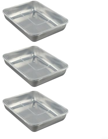 Gdfnmogo Recipientes de acero inoxidable para almacenamiento de alimentos con tapas, juego de 3 piezas herméticos para refrigerador, preparación de comidas, picnic y viajes, duraderos a prueba de