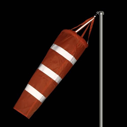 Manica per la misurazione del vento, Kit Manica A Vento Arancione Con Palo Taglie Multiple 80-200 Cm(100 cm (39))