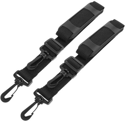 Replacement Shoulder Strap Pair for Violin Case Backpack Carry | Adjustable Length, Widened Padded Design, with Hooks, Black Canvas Oxford Cloth for Lessons and Trips