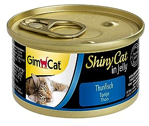 GimCat ShinyCat in Jelly, atún - Alimento húmedo para gatos, con pescado y taurina - 48 latas (48 x 70 g)