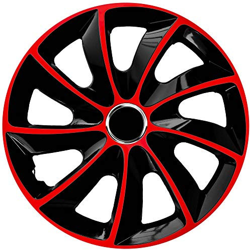 Radzierblende STIG EXTRA schwarz/rot 15 Zoll 4er Set