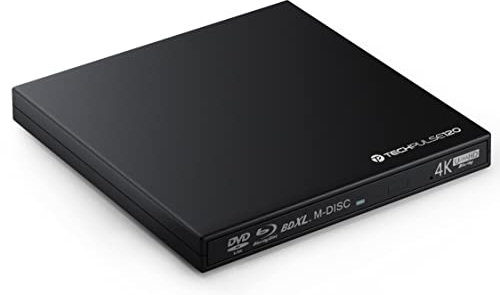 techPulse120 UHD 4k 3D M-Disc BDXL lettore USB 3.0 Blu-ray Burner Superdrive esterno UltraSlim UltraHD Drive BD DVD CD Ultra per Computer Notebook Ultrabook Windows Mac OS Apple iMAC