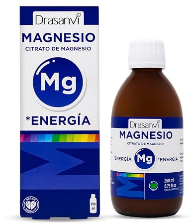 DRASANVI CITRATO DE MAGNESIO - Mineral fundamental en, aproximadamente, 300 reacciones del organismo - VEGANO - SIN GLUTEN - 250ml