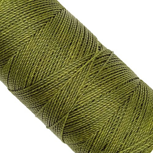 LINHASITA, Garnspule, gewachst, 100 g / 170 Meter, Dicke: 1 mm, Polyester, Makramee-Garn, 30 Farben 170 metros / 100 gr Militärgrün