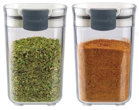 ProKeeper Seasoning & Spice Storage Containers – Airtight, Clear, 2-Pack