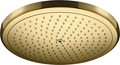 hansgrohe wassersparender Duschkopf Croma 280, Kopfbrause/Regendusche rund, 1 Strahlart, Polished Gold Optik