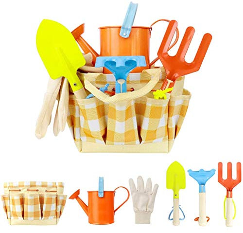 Srliya Toys Garden Beach 23 * 17 * 12 Gartenspielgeräte Strandspielzeug mit Tragetasche Kindergartenwerkzeug-Set Geschenk für Kinder