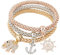 Charm Armband für Frauen, Stretch-Mais-Kette Armreif, Armreif für die Freundschaft, Frauen Charm Armband, Anker Anhänger Anhänger Armband Stretch Mais Kette Armreif Freundschaft Manschette Armband