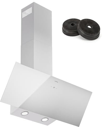Klarstein Dunstabzugshaube 90cm, Abluft-Dunstabzugshaube mit Spülmaschinenfestem Filter aus Aluminium, Leise Abzugshaube Abluft, 305m³/h Luftstrom, Effiziente Wandhauben mit LEDs & Touch Controls