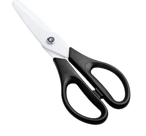 Forbici in ceramica per tagliare cibi cotti e sicure per carne, pesce e verdure, manico ergonomico per un uso senza sforzo