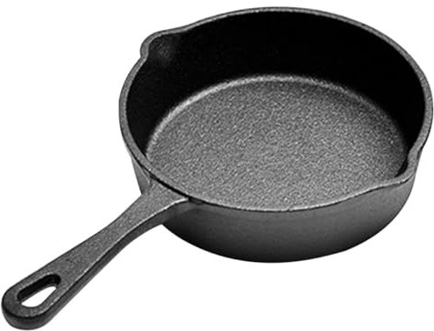 Cabilock 3st Gusseiserne Pfanne Kochplatte Grillplatte Bratpfanne Pfannenwender Grills Mini Ofen Mini Backofen Mini-öfen Brotbackform Unbeschichtete Pfanne Mini-pfanne Eisen Black