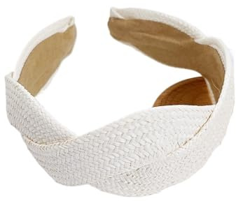 Elastici per capelli intrecciati in Europa e negli Stati Uniti, in tinta unita, alla moda, accessori per capelli da donna (beige)