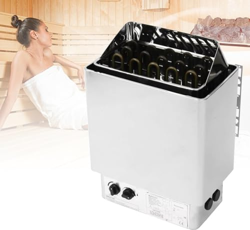 guoyjmm Poêle de Sauna électrique 4,5/6/8/9 KW, Poêle de Sauna pour Bain de Vapeur, Minuterie de 3 H et Température Réglable, pour Maison, Hôtel, Sauna, Spa, Douche,8KW-220V