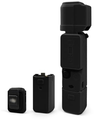 HRH Silicone Protective Case Compatible with DJI Osmo Pocket 3 Black
