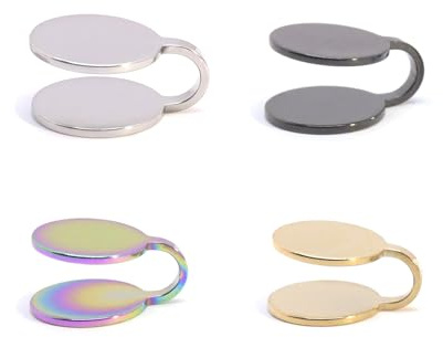 4 Pcs Pressure Earrings for Keloid, Fashion Stainless Steel Non-Pierced Round Compression Earrings, Minimalist Glossy Adjustable Pressure Clip Earring Compression Keloid Earring
