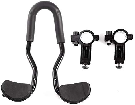 RiToEasysports Cykel Aerobar, Justerbar Multi-position Armstöd Triathlonstyre för Landsvägscyklar med Bekväma U-formade Dynor (Som visas)