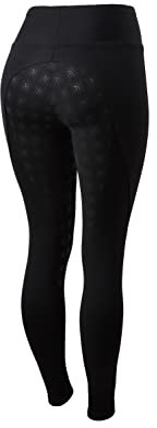 HORZE Damen Reitleggings Juliet, Reithose Damen mit Silikonvollbesatz, Schwarz, 38