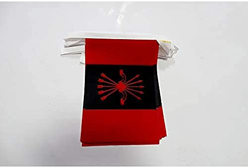 AZ FLAG Ghirlanda 6 Metri 20 Bandiere Falange Española De Las J.O.N.S 21x15cm, Bandiera Movimento Nacional 15 x 21 cm - Festone Bandierine