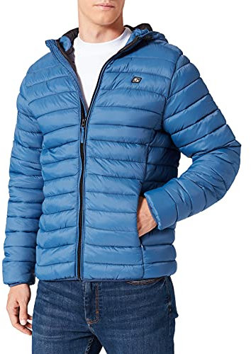 b BLEND Bhromsey Hood Chaqueta Acolchada, 194026_Ensign Blue, L Hombres