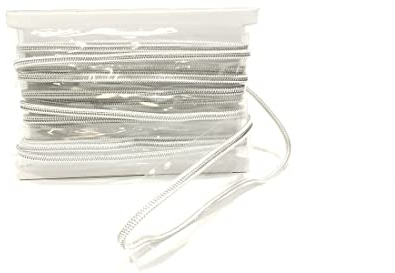 JYC Creative Cerniera Continua Trasparente da 3 Metri + 3 Cursori in Metallo 5#, Cerniera per Cucire, Bianco, Argento