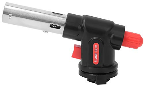 Raguso Briquet Torche au Butane 20X14X5 Chalumeau à Gaz Pistolet de Soudage à Allumage électronique Réglable pour Barbecue en Plein Air 1300 ℃