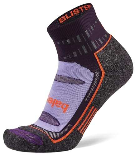 Balega Blister Resist Performance Quarter Calze da Corsa Atletica per Uomini e Donne (1 Paio)-Imbottite, Assorbenti, Punta Senza Cuciture, Vestibilità Ergonomica,Prugna,Taglia L (EU 43–45.5)