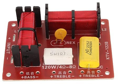 Septpenta Scheda Divisoria di Frequenza per Altoparlanti, Scheda Modulo Filtro Crossover Audio HiFi, libertà di Ascoltare Musica Chiara e Chiara per Altoparlanti, Piccoli Box Satellitari Altoparlanti