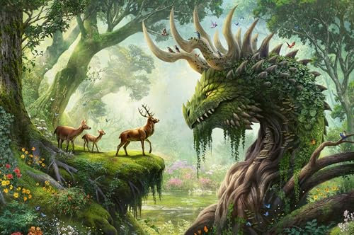 Ravensburger 12000808 - The Forest Dragon Awakes - 3000 pieces jigsaw puzzle – Puzzle for Kids Age 14+