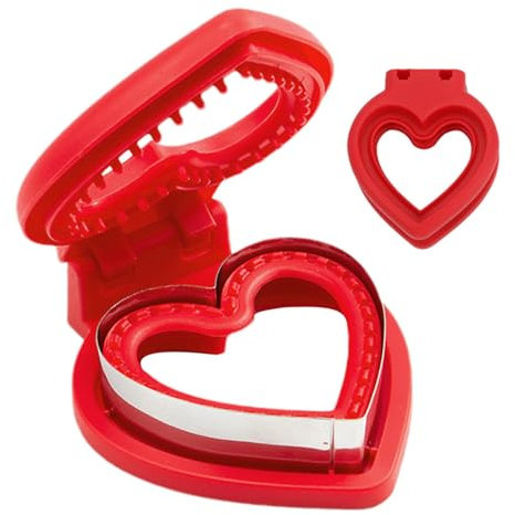 Yianyal Taglierina e sigillatrice per sandwich, taglierina per bordi per pane sandwich | Tagliapane e sigillatore per pane in acciaio inossidabile con design a cuore - Tagliabiscotti e sigillatore per